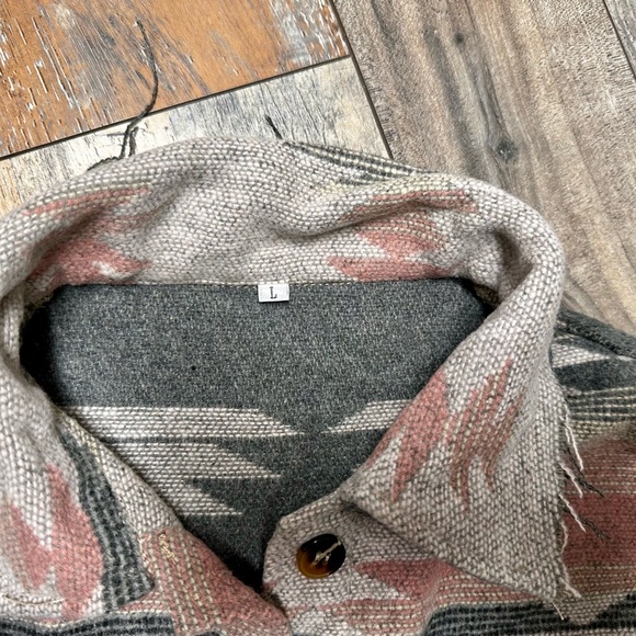 Southwestern Patterned Button-Up Jacket - Picture 2 of 4